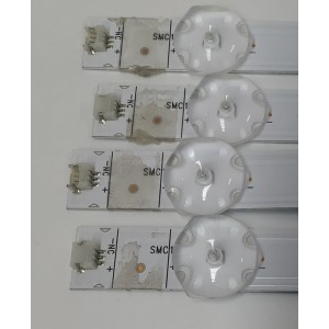 KIT DE LEDS PARA TV ORIGINAL 4 PIEZAS / NUMERO DE PARTE 303GC550109D / GC55D12-ZC42AG-08D / C19/D/206 / 2300022889 / 240411AC02 / 70401-01937 / 130-135/2.9 9-3.0 / GC550M39 / MODELO 55"