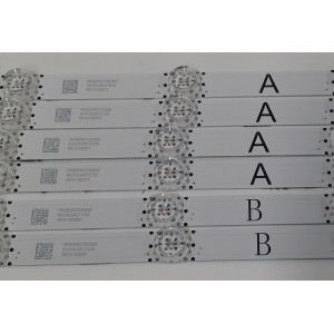 KIT DE LEDS PARA TV ORIGINAL 6 PIEZAS / NUMERO DE PARTE 75HR332M10 / 75HR332M10A1 V3 / 75HR332M10B1 V3 / 75S11 PRO YAG 10X4 A / 75S11 PRO YAG 10X2 B / HR/02/240712 / 04LPJ/LU2C11U3B / N0101-000277 / N0101-000280