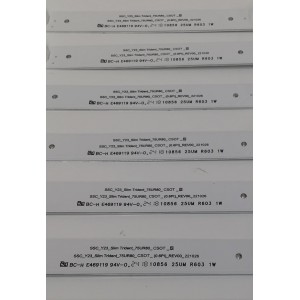 KIT DE LEDS PARA TV LG ORIGINAL 9 PIEZAS / NUMERO DE PARTE EAV65057501 / SSC_Y23_SLIM TRIDENT_75UR80_CSOT_S / SSC_Y23_SLIM TRIDENT_75UR80_CSOT_0.6PI_REV00_221026 / 10856 25UM R603 1W / S6EB / 28X1C / CS0T 750G4_D / PANEL NC750TQG-VCKHG / MODELO 75UT700PUA