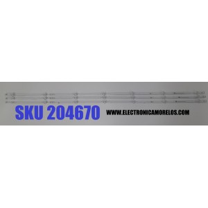 KIT DE LEDS PARA TV VIZIO ORIGINAL 3 PIEZAS / NUMERO DE PARTE JL.D50071330-202FS-M_V01 / 23413 01 29 / F8PMB000045JAUXLB00GGCN405C / PANEL V500DJ7-D03 / MODELO V506-J09