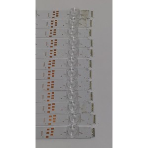 KIT DE LEDS PARA TV ONN ORIGINAL 12 PIEZAS / NUMERO DE PARTE LED65D10-ZC46AG-01 / 30365010208 / E479275 / 65000M71 / 211118BC03 / PANEL JR645R3HA7L / MODELO 100071705