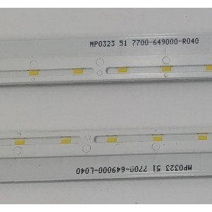 KIT DE LEDS PARA TV LG ORIGINAL 2 PIEZAS / NUMERO DE PARTE 49SM86_SM81 / 49SM86_SM81_LED_ARRAY_RIGHT_190219 / 49SM86_SM81_LED_ARRAY_LEFT_190219 / MP0323 51 / 7700-649000-L040 / PANEL LC490EQ9 / DISPLAY LC490EQ9 (SM)(A1) / MODELO 49NANO81UNA / 49NAN081UNA
