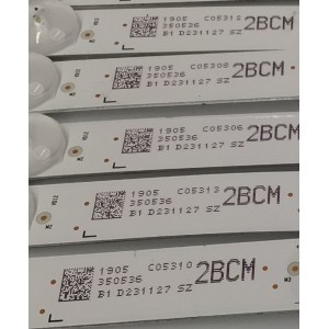 KIT DE LEDS PARA TV HISENSE ORIGINAL / INCOMPLETO SOLO 19 PIEZAS / NUMERO DE PARTE JL.D7501M330 / JL.D7501M330-003AL-M_V02 / JL.D7501M330-003AR-M_V02 / PANEL HD750H3U71-T0L8K1 / DISPLAY HV750QUB-F92 / MODELO 75U7K / KIT CONSTA ORIGINALMENTE DE 20 PIEZAS