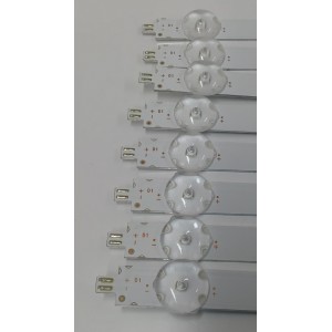 KIT DE LEDS PARA TV ONN ORIGINAL 8 PIEZAS / NUMERO DE PARTE 30365007057BD / 30365007055D / LED65D07-ZC62AG-12DF / LED65D07-ZC62AG-12BDF / 13388 A0 / 6500M002 / 240418AD04 / 240418AD03 / MODELO 100012587 65"