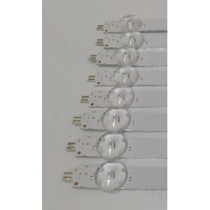 KIT DE LEDS PARA TV ONN ORIGINAL 8 PIEZAS / NUMERO DE PARTE 30365007043D / LED65D07-ZC62AG-02D / 7S1P / 221204AD01 / 65000M73S / PANEL JR645R3HH3L / MODELO 100012587 65"