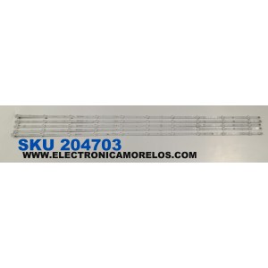 KIT DE LEDS PARA TV SHARP ORIGINAL 5 PIEZAS / NUMERO DE PARTE 4708-K58DGF-A3113N21 / 4708-K58DGF-A3113N11 / K580WDGF A3 / XRJ1060 / SLC04708RA0 / 110510-580F3031 / K580WDGF / PANEL K580WDGF / DISPLAY CV580U3-T01 REV:02 / MODELO 4T-C58EL8UR