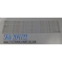 KIT DE LEDS PARA TV ONN ORIGINAL 10 PIEZAS / NUMERO DE PARTE LED70D07-ZC42AG-05D / 30370007207D / 231213BC01 / 70000M23S / MODELO 100012588 70"