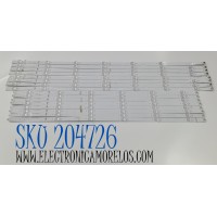 KIT DE LEDS PARA TV VIZIO ORIGINAL 16 PIEZAS / NUMERO DE PARTE LB7000V / LB7000V V1_03 / LB7000V V0_04 / 81010 / 31507B/31506C / LM70D / MAC3J6/MA83J6 / LR021/LL021 / MODELO M70Q6M-K03 