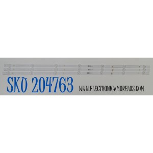 KIT DE LEDS ORIGINAL PARA TV PHILIPS 3 PIEZAS / NUMERO DE PARTE CRH-ZG40G5SP3030070312KREV1.4 / 40G5SP / LB-C400-G7N-F-C-12-X91 / Y174-L07-JA-2 / 263425 / B230810A1Z / PANEL C400Y21-G5 / DISPLAY V400HJ9-PE1 REV.C4 / MODELO 40PFL6533 / 40PFL6533/F7