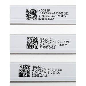 KIT DE LEDS ORIGINAL PARA TV PHILIPS 3 PIEZAS / NUMERO DE PARTE CRH-ZG40G5SP3030070312KREV1.4 / 40G5SP / LB-C400-G7N-F-C-12-X91 / Y174-L07-JA-2 / 263425 / B230810A1Z / PANEL C400Y21-G5 / DISPLAY V400HJ9-PE1 REV.C4 / MODELO 40PFL6533 / 40PFL6533/F7