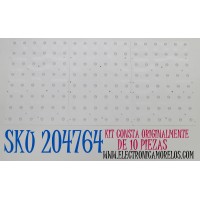KIT DE LEDS ORIGINAL PARA TV SAMSUNG 10 PIEZAS / NUMERO DE PARTE BN97-15121A / BN41-02649B / 18Y_Q9F_65_LED_LD_VE / BN9715121A /  PANEL CY-TN065FLLV6H / MODELO QN65Q9FNAFXZA / QN65Q9FNAFXZA AC07