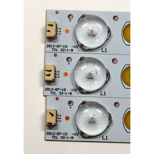 KIT DE LEDS ORIGINAL PARA TV SHARP 3 PIEZAS / NUMERO DE PARTE 4C-LBT3209-YH1 / TCL 32-1-9 / TCL 32-1-9-V3 / 006-P2K1713B / GB5XBV / PANEL LVW320NDAL / MODELO LC-32LE450U
