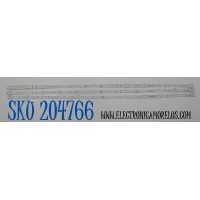 KIT DE LEDS ORIGINAL PARA TV TCL 3 PIEZAS / NUMERO DE PARTE TCL-43D8-3030F2.1 / TCL-43D8-3030F2.1-3X12-A-LX20190617 / TCL-43D8-3030F2.1-3X12-B-LX20190617 / 4C-LB4312-YH03JC / 4C-LB4312-YH04JC / PANEL LVU430NEBL-CD9W00V1 / MODELO 43S525