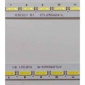 KIT DE LEDS ORIGINAL PARA TV LG 2 PIEZAS / NUMERO DE PARTE STL650A24 / STL650A24-R / STL650A24-L / Y20_SSC_65_7020_LED_ARRAY_RIGHT_REV00_190419 / Y20_SSC_65_7020_LED_ARRAY_LEFT_REV00_190419 / MJ0321 B1 / MJ0321B1 / MODELO 65UH5F-B