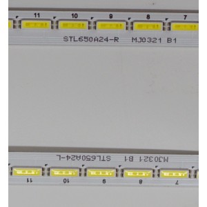 KIT DE LEDS ORIGINAL PARA TV LG 2 PIEZAS / NUMERO DE PARTE STL650A24 / STL650A24-R / STL650A24-L / Y20_SSC_65_7020_LED_ARRAY_RIGHT_REV00_190419 / Y20_SSC_65_7020_LED_ARRAY_LEFT_REV00_190419 / MJ0321 B1 / MJ0321B1 / MODELO 65UH5F-B