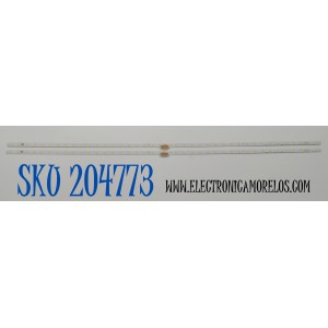 KIT DE LEDS ORIGINAL PARA TV SAMSUNG 2 PIEZAS / NUMERO DE PARTE BN96-45913A / LM41-00613A / L1_NU7.1/7.3 E5_CDM_S20(2) R1.2_S1C_100 / 45913A / PANEL CY-CN055HGLV2H / MODELO LH55WM / LH55Q / LH55B / HG55E / HG55R / HG55N / HG55AJ / UA55TU / UE55NU / GU55TU