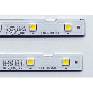 KIT DE LEDS ORIGINAL PARA TV SAMSUNG 2 PIEZAS / NUMERO DE PARTE BN96-45913A / LM41-00613A / L1_NU7.1/7.3 E5_CDM_S20(2) R1.2_S1C_100 / 45913A / PANEL CY-CN055HGLV2H / MODELO LH55WM / LH55Q / LH55B / HG55E / HG55R / HG55N / HG55AJ / UA55TU / UE55NU / GU55TU