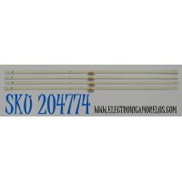 KIT DE LEDS ORIGINAL PARA TV SAMSUNG 4 PIEZAS / NUMERO DE PARTE BN96-48378A / L1_RU8K_H2_CEM_S42(1)_R1.0_SC4_100_LM41-00775A / LM41-00775A / 48378A / PANEL CY-NR082FGLV1H / MODELO UN82RU800D / UN82RU8000 / UN82RU9000 / LH82QEREBGCXZA / LH82QEREBGCXGO