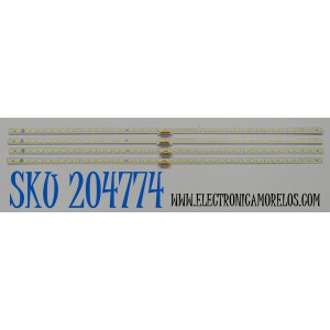 KIT DE LEDS ORIGINAL PARA TV SAMSUNG 4 PIEZAS / NUMERO DE PARTE BN96-48378A / L1_RU8K_H2_CEM_S42(1)_R1.0_SC4_100_LM41-00775A / LM41-00775A / 48378A / PANEL CY-NR082FGLV1H / MODELO UN82RU800D / UN82RU8000 / UN82RU9000 / LH82QEREBGCXZA / LH82QEREBGCXGO