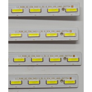 KIT DE LEDS ORIGINAL PARA TV SAMSUNG 4 PIEZAS / NUMERO DE PARTE BN96-48378A / L1_RU8K_H2_CEM_S42(1)_R1.0_SC4_100_LM41-00775A / LM41-00775A / 48378A / PANEL CY-NR082FGLV1H / MODELO UN82RU800D / UN82RU8000 / UN82RU9000 / LH82QEREBGCXZA / LH82QEREBGCXGO