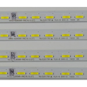 KIT DE LEDS ORIGINAL PARA TV SAMSUNG 4 PIEZAS / NUMERO DE PARTE BN96-48378A / V9R8-820SM0-R0 / 48378A / V9R8-820SM0-R0(18.12.27) / MODELO UN82RU800DFXZA / UN82RU8000FXZC / UN82RU8000FXZA FA01 / UN82RU9000FXZA / LH82QEREBGCXZA / LH82QEREBGCXGO