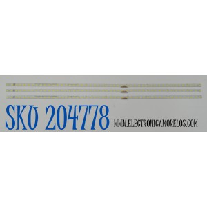 KIT DE LEDS ORIGINAL PARA TV SAMSUNG 3 PIEZAS / NUMERO DE PARTE BN96-48379A / 19Y_RU8K_STC750A38_7020UCD_48LED_REV1.0_190114_BN96_BN96-48379A / 48379A / MODELO LH75QBRE / LH75QBRN / LH75QMRA / LH75QMRE / LH75WMAW / UN75RU8000 / UN75RU9000 / UN75RU800