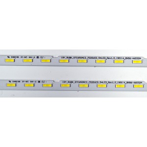 KIT DE LEDS ORIGINAL PARA TV SAMSUNG 2 PIEZAS / NUMERO DE PARTE BN96-46032A / 19Y_RU8K_STC650AC2_7020UCD_54LED_REV1.0_BN96-46032A / 46032A / E466169 / XY-MC / MODELO UA65RU7400 / UE65NU7500 / UE65NU7675 / UE65RU8000 / UN65RU800 / UE65NU7470 / UN65NU740