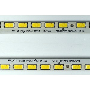 KIT DE LEDS ORIGINAL PARA TV LG 2 PIEZAS / NUMERO DE PARTE 55" V6 EDGE FHD-1 / 55" V6 EDGE FHD-1 REV1.0 1 R-TYPE / 55" V6 EDGE FHD-1 REV1.0 1 L-TYPE / MODELO 55LW5300-UC.AUSYLUR / 55LW5700-UE / 55LW5600-UA / M3D550SR