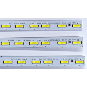 KIT DE LEDS ORIGINAL PARA TV SAMSUNG 3 PIEZAS / NUMERO DE PARTE BN96-48379A / L1_RU8K_G5_CEM_S24(2)_R1.0_SC4_100_LM41-00723A / LM41-00723A / 48379A / 9C06 / MODELO LH75QBR / LH75QBR / LH75QMRA / LH75QMR / LH75WMAWL / UN75RU800 / UN75RU8000 / UN75RU9000 	 