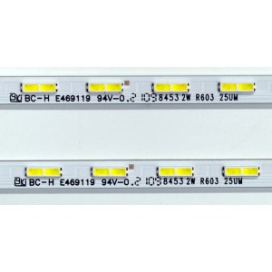 KIT DE LEDS ORIGINAL PARA TV SAMSUNG 2 PIEZAS / NUMERO DE PARTE BN96-52595A / AU8K/9K_STC550F96_7020_2IN1_48LEDS_REV1.0_201020 BN96-52595A C / 8453 2W R603 25UM / E469119 / MODELOS UE55AU / UN55AU / HG55AU / QN55Q / UN55CU / UN55AU / GU55AU / UA55AU