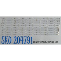KIT DE LEDS ORIGINAL PARA TV VIZIO 10 PIEZAS / NUMERO DE PARTE IC-B-AOAG55DA39 / IC-B-A0AG55DA39 / IC-B-AOAG55DA39L / IC-B-AOAG55DA39R / 210BZ08DLB336CM00Y / 210BZ08DRB336CM00Y / 0C0Q200CU5BK / PANEL TPT550V1-QVN05 / MODELO V556-G1