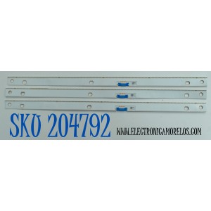 KIT DE LEDS ORIGINAL PARA TV SAMSUNG 3 PIEZAS / NUMERO DE PARTE BN96-46468A / Q6-75INCH-2CH-62EA / 46468A / PANEL CY-QN075FLLV2H / MODELO QN75Q65F / GQ75Q6F / QA75Q6F / QE75Q6F / QN75Q6F / QN75Q6FNAFXZA FA02 / QN75Q6FNAFXZA AA01 / QN75Q6FNAFXZA FA02