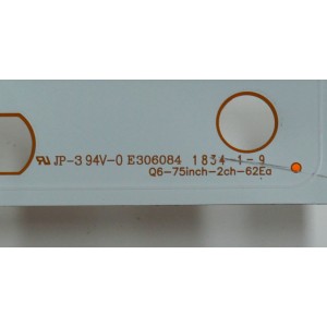 KIT DE LEDS ORIGINAL PARA TV SAMSUNG 3 PIEZAS / NUMERO DE PARTE BN96-46468A / Q6-75INCH-2CH-62EA / 46468A / PANEL CY-QN075FLLV2H / MODELO QN75Q65F / GQ75Q6F / QA75Q6F / QE75Q6F / QN75Q6F / QN75Q6FNAFXZA FA02 / QN75Q6FNAFXZA AA01 / QN75Q6FNAFXZA FA02