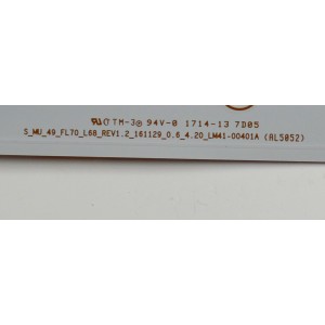 KIT DE LEDS ORIGINAL PARA TV SAMSUNG 2 PIEZAS / NUMERO DE PARTE BN96-44940A / BN96-44941A / S_MU_49_FL70_L68_REV1.2_161129_0.6_4.20_LM41-00401A / S_MU_49_FL70_R68_REV1.2_161129_0.6_4.20_LM41-00402A / 44940A / 44941A / MODELO QN49Q6FAMFXZA / QN49Q6FAMFXZC
