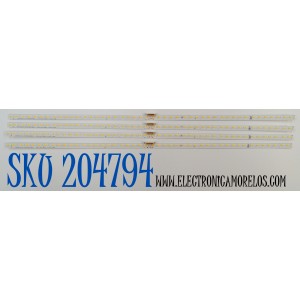 KIT DE LEDS ORIGINAL PARA TV SAMSUNG 4 PIEZAS / NUMERO DE PARTE BN96-50387A / L1_Q7060T_H2_DUM_S46(1)_R1.3_TC9_100_LM41-00861A / 50387A / LM41-00861A / E306084 / 2001-5-22-C / PANEL CY-RT082HGLV1H / MODELO QN82Q6DTAFXZA / QN82Q70TAFXZA