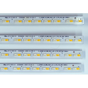KIT DE LEDS ORIGINAL PARA TV SAMSUNG 4 PIEZAS / NUMERO DE PARTE BN96-50387A / L1_Q7060T_H2_DUM_S46(1)_R1.3_TC9_100_LM41-00861A / 50387A / LM41-00861A / E306084 / 2001-5-22-C / PANEL CY-RT082HGLV1H / MODELO QN82Q6DTAFXZA / QN82Q70TAFXZA