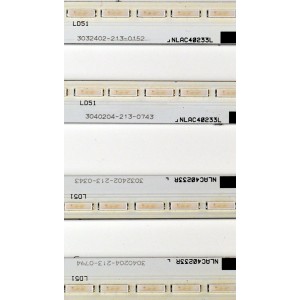 KIT DE LEDS ORIGINAL PARA TV SONY 4 PIEZAS / NUMERO DE PARTE NLAC40233 / NLAC40233L / NLAC40233R / AST233R-42A1 / AST233L-42A1 / 3032402-213 / 3040204-213 / MODELO KD-55X8500A / KD55X8500A / XBR-55X850A / XBR55X850A / XBR-55X905A / XBR55X905A