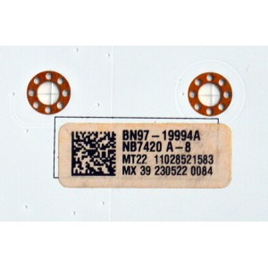 KIT DE LEDS ORIGINAL PARA TV SAMSUNG 10 PIEZAS / NUMERO DE PARTE BN97-19994A / BN41-02976A / BN41-02976 / BN9719994A / DFVC2309 / BN41-02976A-NYT / 22Y 4K 85 / PANEL CY-TC085FMHV4H / DISPLAY ST8461D03-3 V2.1 / MODELO QN85QN85CDFXZA / QN85QN85CDFXZA CA01