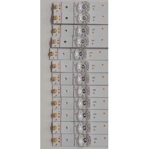 KIT DE LEDS ORIGINAL PARA TV HISENSE 12 PIEZAS / NUMERO DE PARTE LB8500V V0 / HD850H1U51-TAL6B1+2024060601+LB8500V V0 / 1405178500 / HE85 E7F / 8KU7 / PANEL HD850H1U51-TAL6B1\ROH / DISPLAY T850QVN03.4 / MODELO 85R6030N