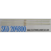 KIT DE LEDS ORIGINAL PARA TV SAMSUNG 4 PIEZAS / NUMERO DE PARTE LM41-01048A / LM41-01048A/C / L1_AU8/9K / G5_DFM_S42(2) / R1.1_V1B_100 / E494C-20 SS-L / PANEL CY-SC075HGSV5H / DISPLAY JR745R3HA4K / MODELO UN75DU8000FXZA