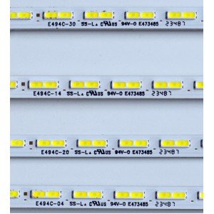 KIT DE LEDS ORIGINAL PARA TV SAMSUNG 4 PIEZAS / NUMERO DE PARTE LM41-01048A / LM41-01048A/C / L1_AU8/9K / G5_DFM_S42(2) / R1.1_V1B_100 / E494C-20 SS-L / PANEL CY-SC075HGSV5H / DISPLAY JR745R3HA4K / MODELO UN75DU8000FXZA