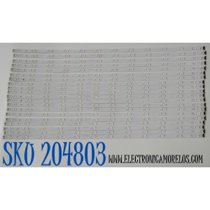 KIT DE LEDS ORIGINAL PARA TV SONY BARVIA 20 PIEZAS / NUMERO DE PARTE LB7502Y / LB7502Y V0_01 / 8598A / 7502Y000003 / 7Q2A3 / C75F / X916 N / PANEL YDDM075DGS11 / DISPLAY ST7461D04-6 V2.1 / MODELO XR-75X90CL / XR75X90CL