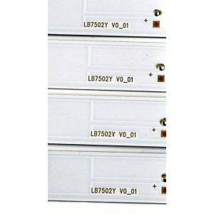 KIT DE LEDS ORIGINAL PARA TV SONY BARVIA 20 PIEZAS / NUMERO DE PARTE LB7502Y / LB7502Y V0_01 / 8598A / 7502Y000003 / 7Q2A3 / C75F / X916 N / PANEL YDDM075DGS11 / DISPLAY ST7461D04-6 V2.1 / MODELO XR-75X90CL / XR75X90CL