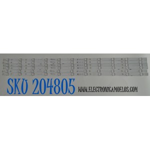 KIT DE LEDS ORIGINAL PARA TV HISENSE 6 PIEZAS / NUMERO DE PARTE JL.D750B1330-003AS-M / JL.D750B1330-003AS-M_V01 / HD750H1U71-T0L8K1/2023032401 / 1404041500 / PANEL HD750H1U71-T0L4K1\ROH / DISPLAY HV750QUB-F92 / MODELO 75R6E5