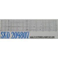 KIT DE LEDS ORIGINAL PARA TV HISENSE 8 PIEZAS / NUMERO DE PARTE LB6509M / LB6509M V0 / HD650H1U51-T0LHB6/2023081501 / HBH-H2 / 1318345 / HE240403 / 9D34 B1 / PANEL HD650H1U74-T0L7B6 / DISPLAY HV650QUB-E75 REV.2.0 / MODELO 65QD7N