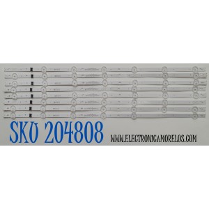 KIT DE LEDS ORIGINAL PARA TV LG 8 PIEZAS / NUMERO DE PARTE EAV65062401 / SSC_Y23_SLIM_TRIDENT_65UR80 75_CSOT_S / SSC_Y23_SLIM_TRIDENT_65UR80 75_CSOT_(0.6PI)_CASE1_REV00_221010 / PANEL NC650TQG-VCKHA / DISPLAY ST6451D06-2 VER.2.1 / MODELO 65UR8000AUA