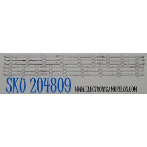 KIT DE LEDS ORIGINAL PARA TV VIZIO 6 PIEZAS / NUMERO DE PARTE LBM700M0901 / LBM700M0901-BC-3(HF)(0)(L)(HR) / LBM700M0901-BD-3(HF)(0)(L)(HR) / 210BZ09DLB33NBT00E / 210BZ09DRB33NBT00E / PANEL TPT700WR-U2T01.D / DISPLAY CV700U2-T01 REV:04 /MODELO V4K70M-0801