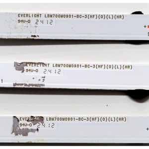 KIT DE LEDS ORIGINAL PARA TV VIZIO 6 PIEZAS / NUMERO DE PARTE LBM700M0901 / LBM700M0901-BC-3(HF)(0)(L)(HR) / LBM700M0901-BD-3(HF)(0)(L)(HR) / 210BZ09DLB33NBT00E / 210BZ09DRB33NBT00E / PANEL TPT700WR-U2T01.D / DISPLAY CV700U2-T01 REV:04 /MODELO V4K70M-0801