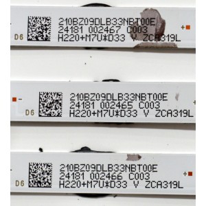 KIT DE LEDS ORIGINAL PARA TV VIZIO 6 PIEZAS / NUMERO DE PARTE LBM700M0901 / LBM700M0901-BC-3(HF)(0)(L)(HR) / LBM700M0901-BD-3(HF)(0)(L)(HR) / 210BZ09DLB33NBT00E / 210BZ09DRB33NBT00E / PANEL TPT700WR-U2T01.D / DISPLAY CV700U2-T01 REV:04 /MODELO V4K70M-0801