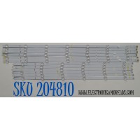 KIT DE LEDS ORIGINAL PARA TV VIZIO 12 PIEZAS / NUMERO DE PARTE LB7502U / LB7502U V0_01 / LB7502U V1_01 / LV75D / LR022 / LL022 / M1MG97 / DISPLAY JR745R3HA2Y / MODELO V755M-K03 / V755M-K03 LFTVN2LY